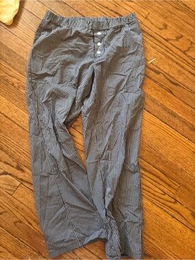 Edikted Black & White Micro-Check Casual Pants